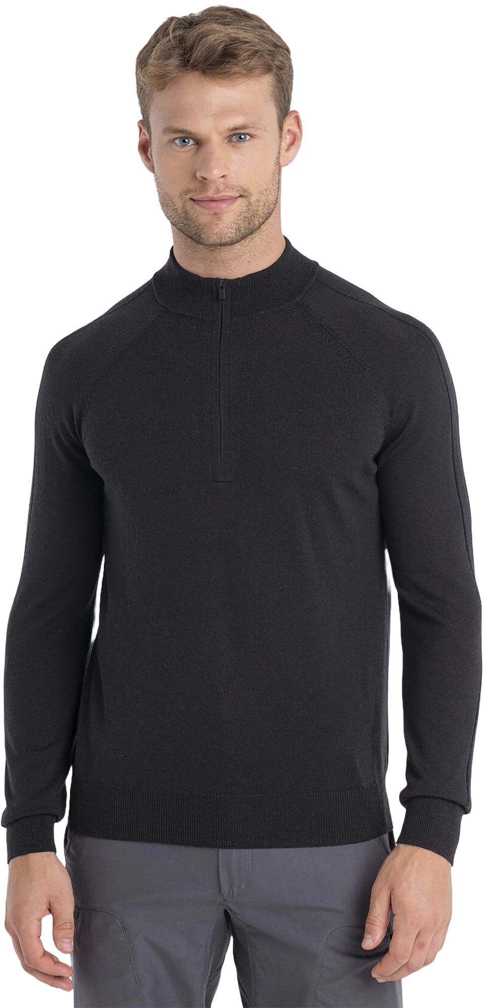 Merinofine Luxe Long Sleeve Half Zip Sweater - Men's|-|Chandail Mérinofine Luxe à manches longues et demi-glissière - Homme sold by The Last Hunt