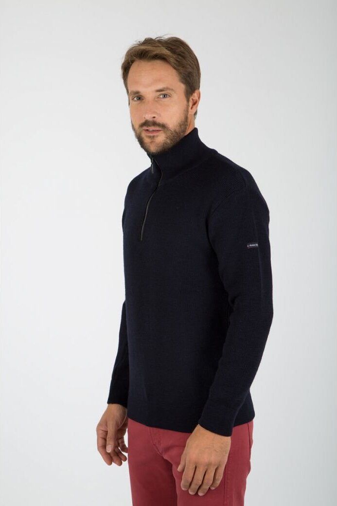 Châteaulin Half Zip Wool Sweater - Men's|-|Chandail en laine camionneur à demi-glissière Châteaulin - Homme sold by The Last Hunt product image thumbnail 4