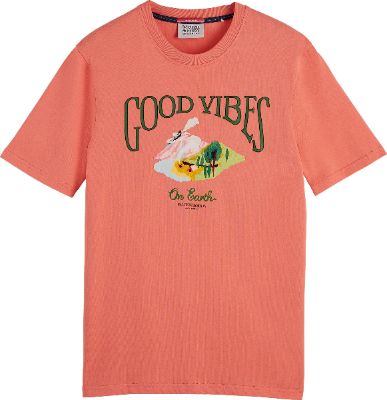 Graphic Crewneck Organic Cotton Jersey T-Shirt - Men's|-|T-shirt graphique en jersey à col rond coton biologique - Homme sold by The Last Hunt