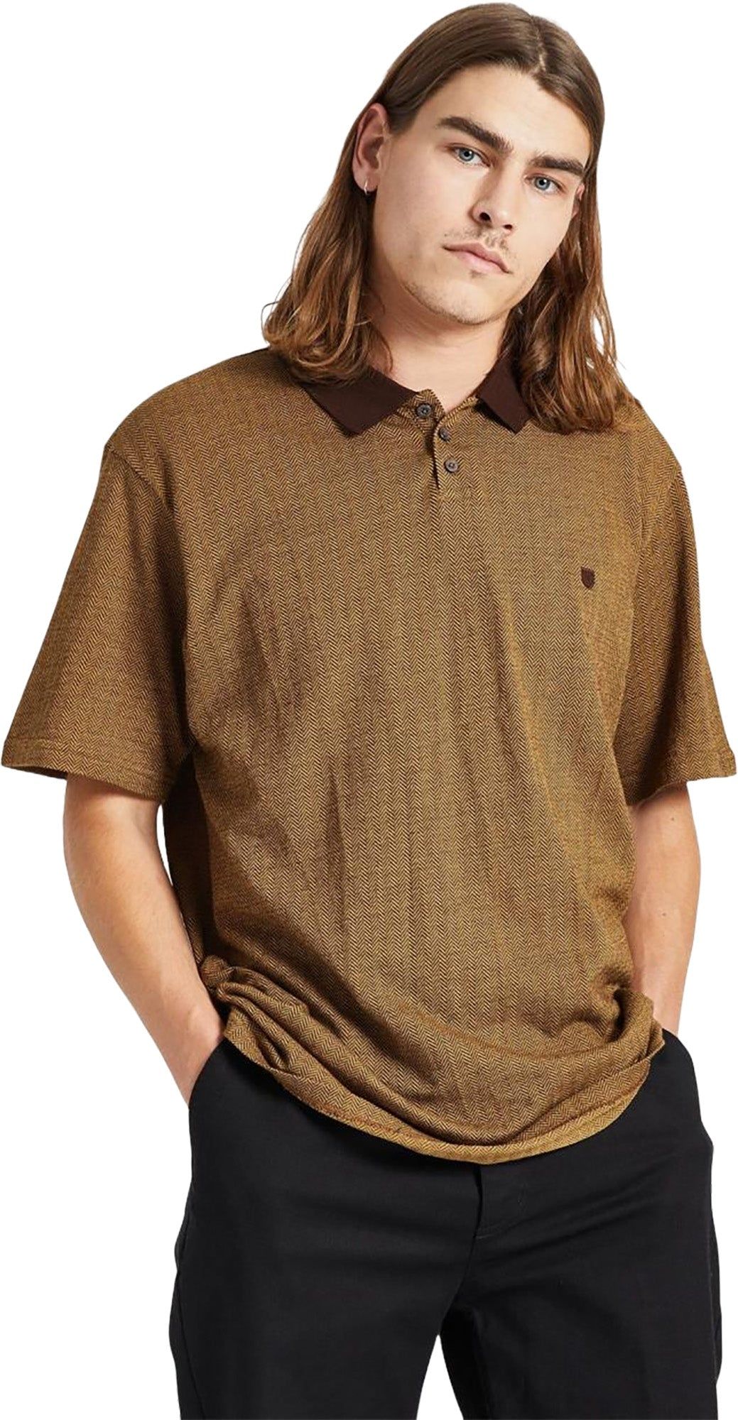 Shield Herringbone Short Sleeve Polo - Men's|-|Polo à manches courtes Shield Herringbone - Homme sold by The Last Hunt product image thumbnail 4