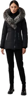 Adali Down Jacket with Silver Fox Fur Signature Mackage Collar - Women's|-|Manteau Adali en duvet avec fourrure naturelle de renard argenté - Femme sold by The Last Hunt