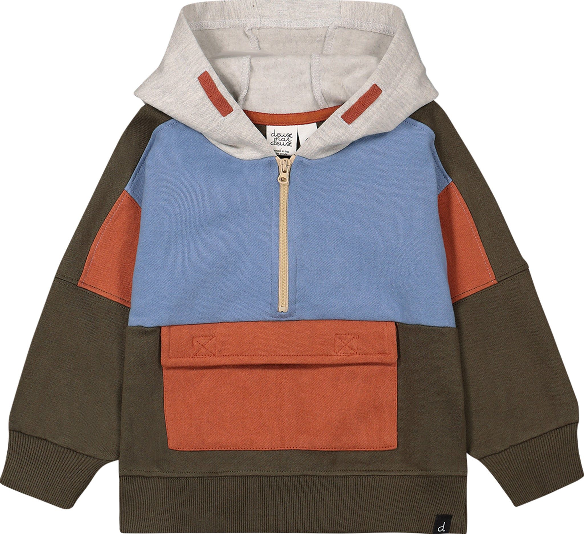 Fleece Half Zip Color Block Hooded Sweatshirt - Big Boys|-|Chandail à capuchon en molleton avec demi-glissière et couleurs contrastantes - Grand Garçon sold by The Last Hunt
