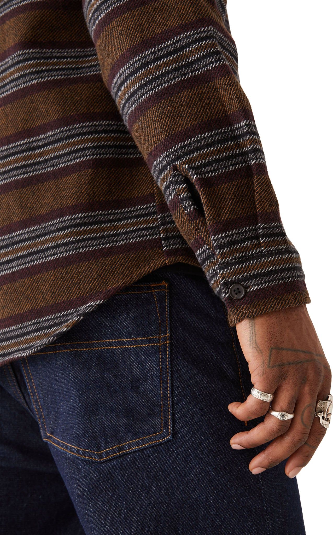 Striped Blanket Shirt - Men's|-|Chemise couverture à rayures - Homme sold by The Last Hunt product image thumbnail 3