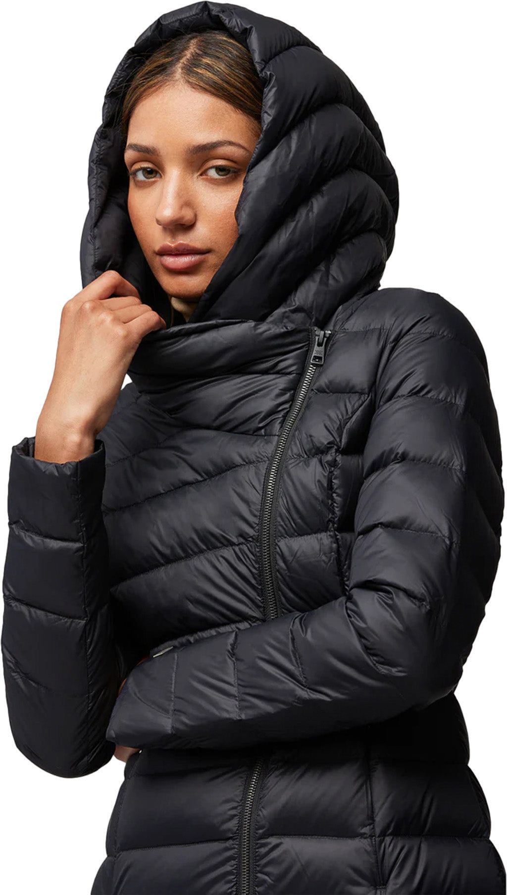 Karelle-TD Sustainable Slim-Fit Lightweight Down Coat with Hood - Women's|-|Manteau ajusté en duvet léger durable avec capuchon Karelle-TD - Femme sold by The Last Hunt product image thumbnail 4