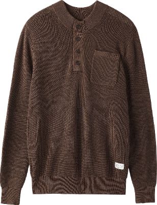 Ribbed Henley Utility Sweater - Men's|-|Chandail à col boutonné utilitaire côtelé - Homme sold by The Last Hunt