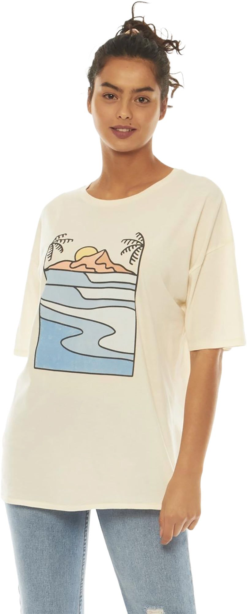Seaside Short Sleeve Oversized Knit Tee - Women's|-|T-shirt tricoté à manches courtes surdimensionné Seaside - Femme sold by The Last Hunt product image thumbnail 4