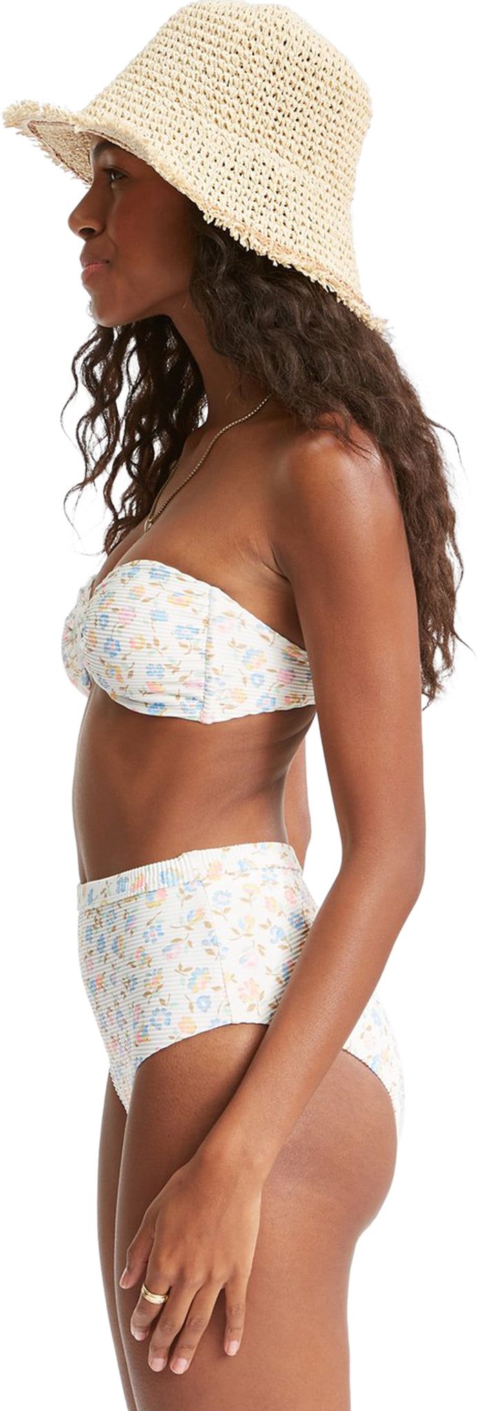 Ditsy Dreamin High Retro High-Rise Bikini Bottom - Women's|-|Bas de bikini à taille haute Ditsy Dreamin High Retro - Femme sold by The Last Hunt product image thumbnail 3