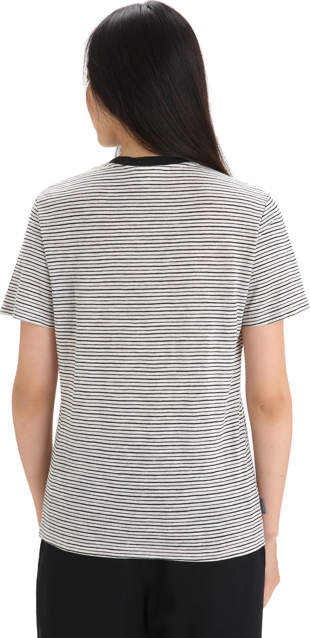 Merino Linen Short Sleeve Stripe Tee - Women's|-|T-shirt rayé en lin mérinos - Femme sold by The Last Hunt product image thumbnail 4