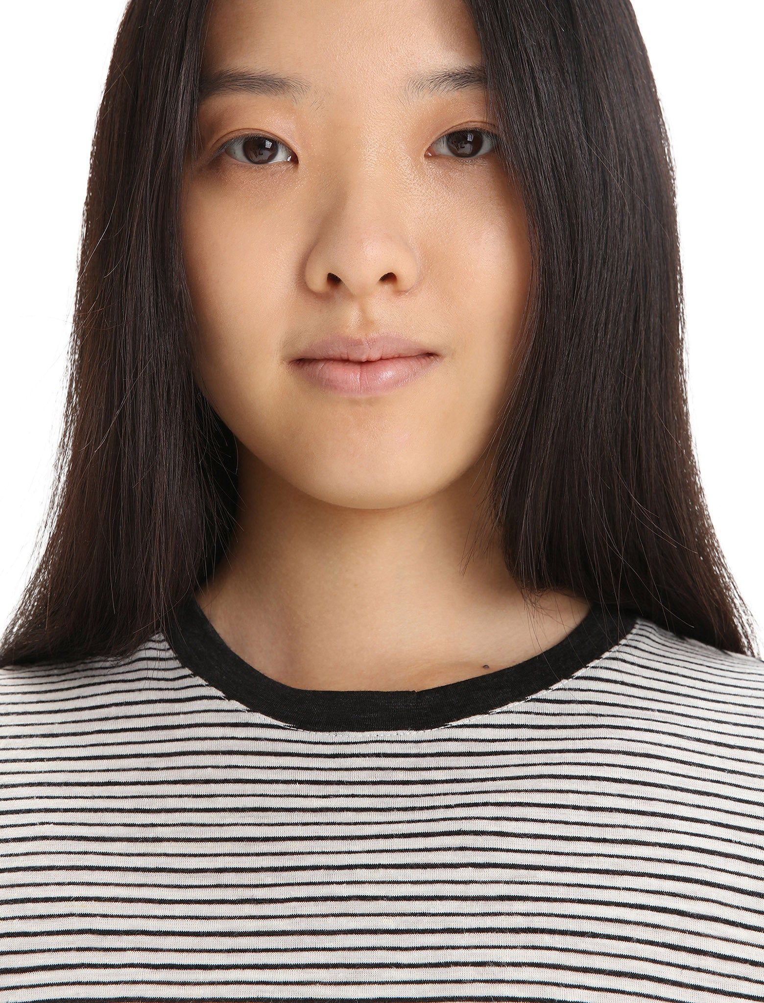 Merino Linen Short Sleeve Stripe Tee - Women's|-|T-shirt rayé en lin mérinos - Femme sold by The Last Hunt product image thumbnail 5