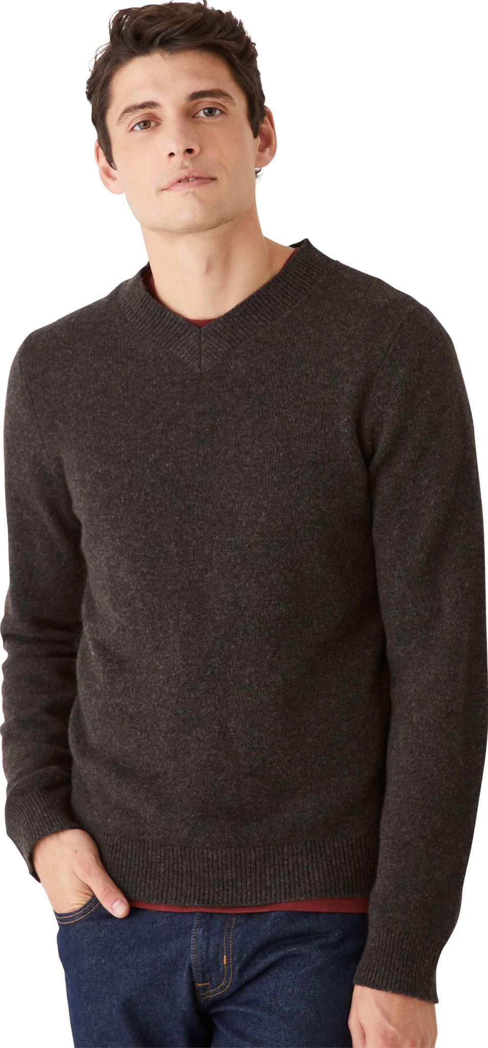 Yak Wool V-Neck Sweater - Men's|-|Chandail à col en V en laine de yak - Homme sold by The Last Hunt product image thumbnail 3