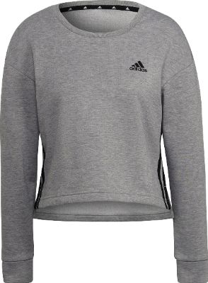 US Basics Primegreen Essentials Comfort Fleece Loose Cropped 3-Stripes Sweatshirt - Women's|-|Chandail en molleton ample écourté à 3 rayures Primegreen Essentials Comfort de US Basics - Femme sold by The Last Hunt