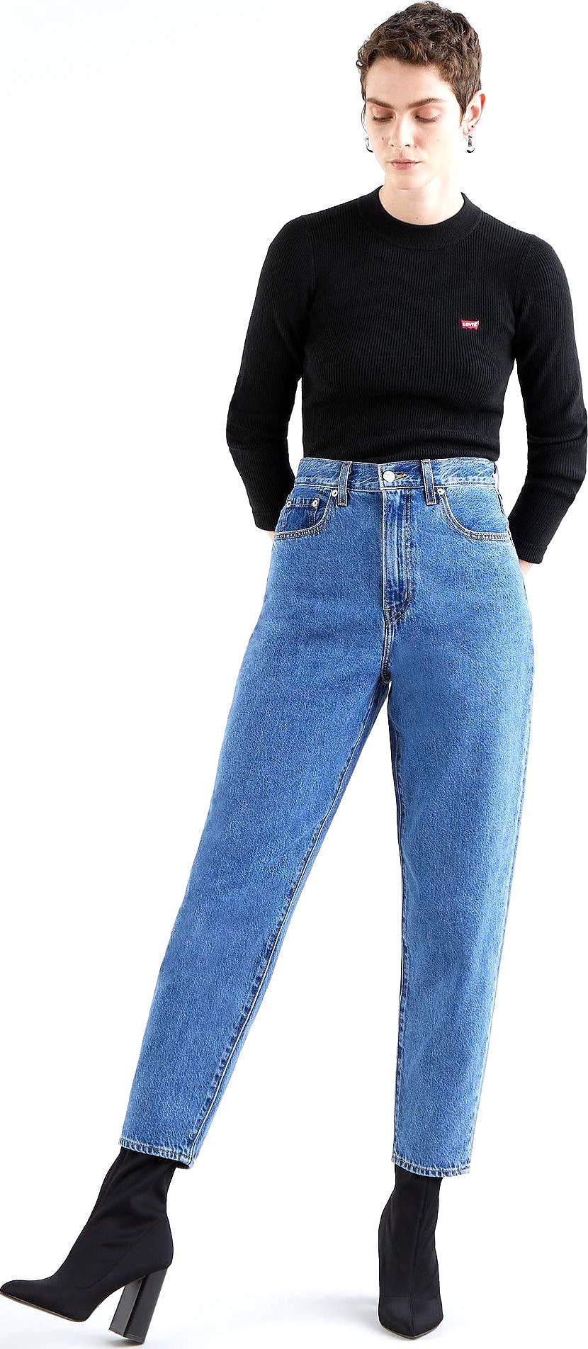 High Rise Loose Tapered Jeans - Women's|-|Jeans ample fuselé à taille haute - Femme sold by The Last Hunt product image thumbnail 4