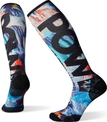 Performance Ski Zero Cushion POW Print Over The Calf Socks - Men's|-|Mi-chaussettes à imprimé POW sans matelassage Performance Ski - Homme sold by The Last Hunt