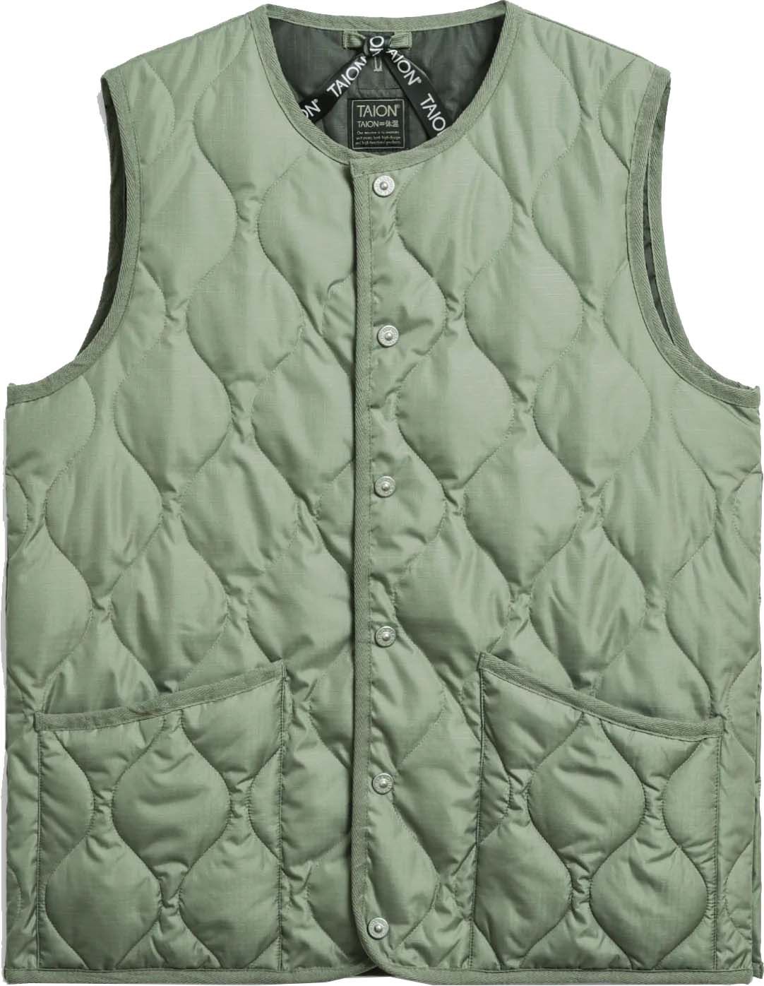 Military Crew Neck Button Down Vest - Unisex|-|Veste Militaire en duvet à col rond - Unisexe sold by The Last Hunt