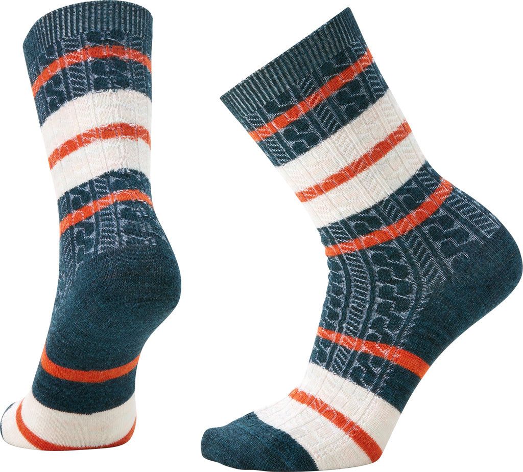 Everyday Striped Cable Crew Socks - Unisex|-|Chaussettes à rayures torsadées Everyday - Unisexe sold by The Last Hunt