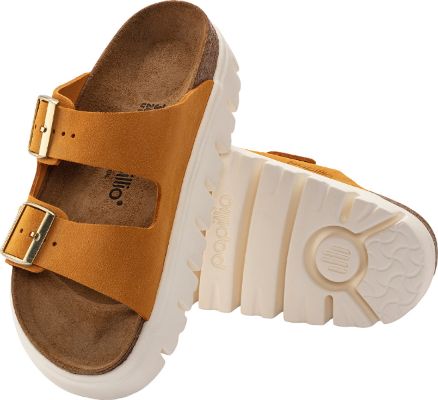 Arizona Chunky Warm Sand Suede Sandals [Narrow]- Women's|-|Sandales Arizona Chunky cuir suède [Étroite] - Femme sold by The Last Hunt