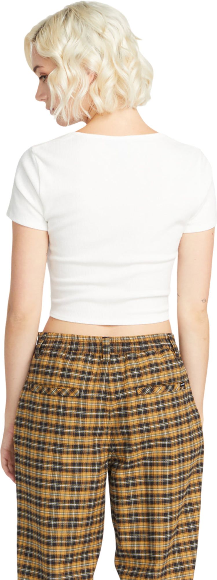 Lived In Lounge Rib Tie Front T-Shirt - Women's|-|T-shirt côtelé noué sur le devant Lived In Lounge - Femme sold by The Last Hunt product image thumbnail 2