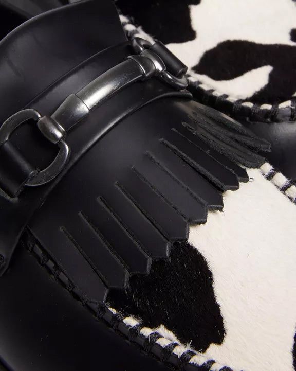 Adrian Snaffle Hair On & Leather Cow Print Kiltie Loafers - Unisex|-|Mocassins à franges Hair On & Leather Cow Print Adrian Snaffle - Unisexe sold by The Last Hunt product image thumbnail 2