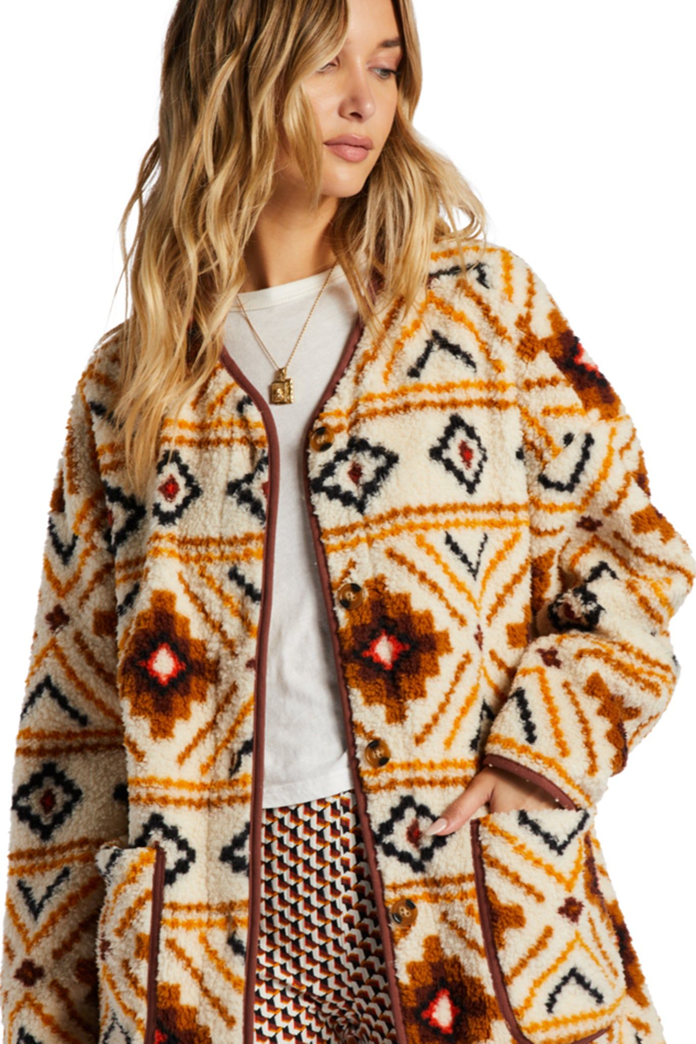 Fireside Cozy Buttoned Fleece Jacket - Women's|-|Manteau polaire boutonnée confortable Fireside - Femme sold by The Last Hunt product image thumbnail 3