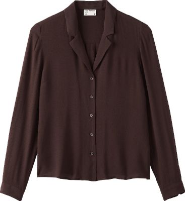 Long Sleeve Camp Collar Blouse - Women's|-|Chemisier à manches longues et col revers - Femme sold by The Last Hunt