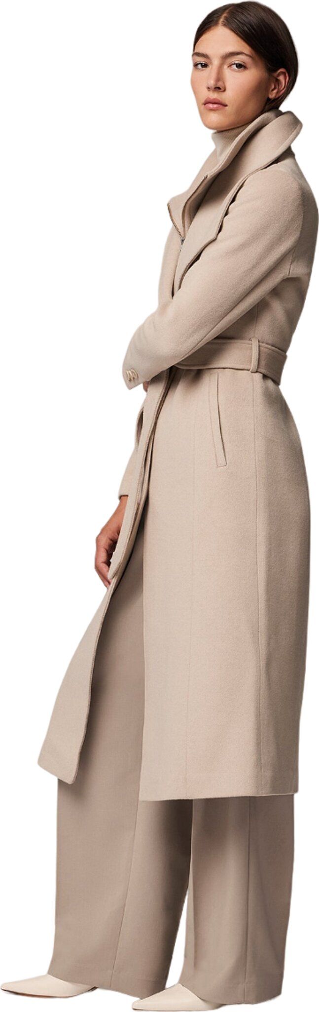 Ilana Slim-Fit Classic Wool Coat with Bib Collar - Women's|-|Manteau ajusté en laine classique avec plastron Ilana - Femme sold by The Last Hunt product image thumbnail 3