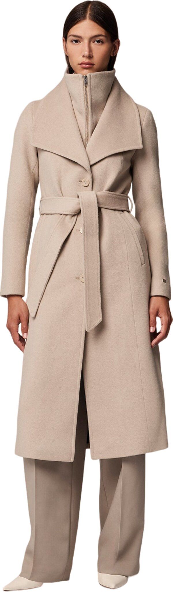 Ilana Slim-Fit Classic Wool Coat with Bib Collar - Women's|-|Manteau ajusté en laine classique avec plastron Ilana - Femme sold by The Last Hunt
