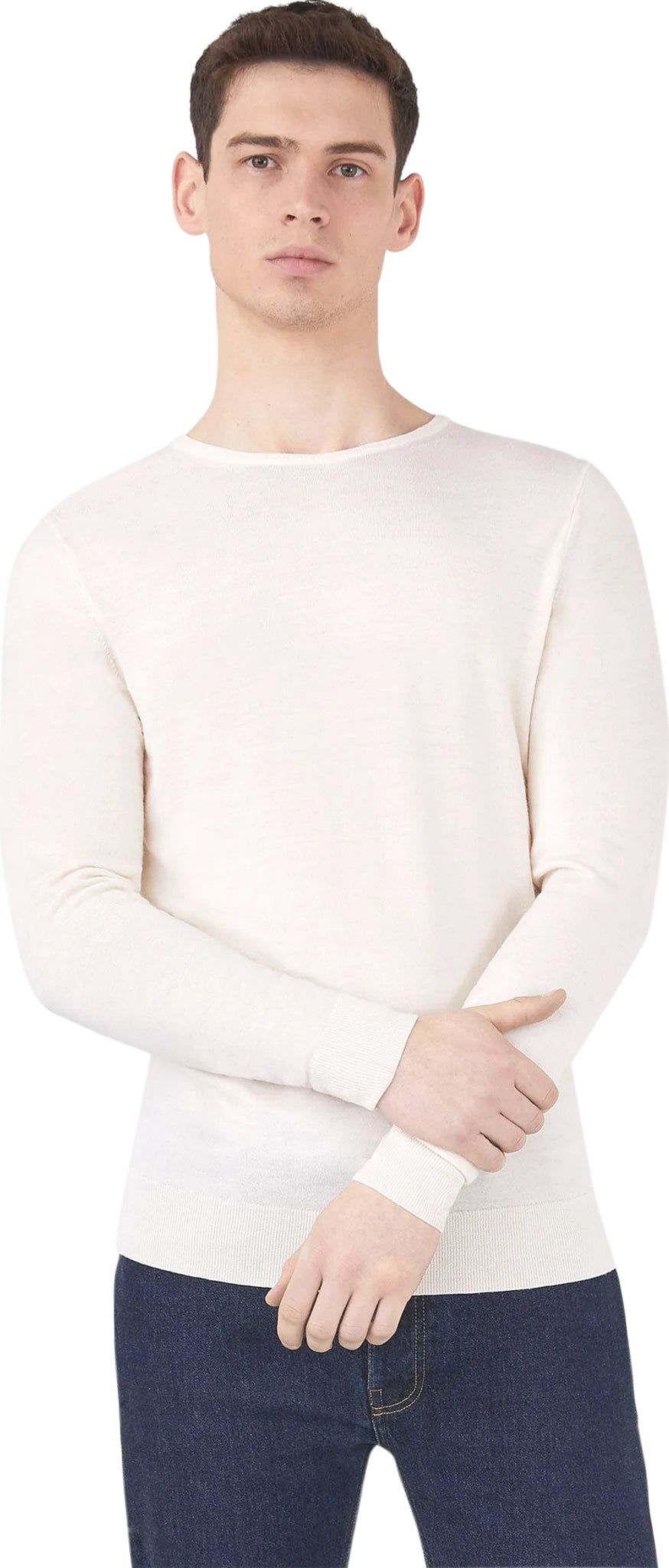 Fine Merino Wool Crewneck Sweater - Men's|-|Pullover en laine mérinos - Homme sold by The Last Hunt product image thumbnail 3