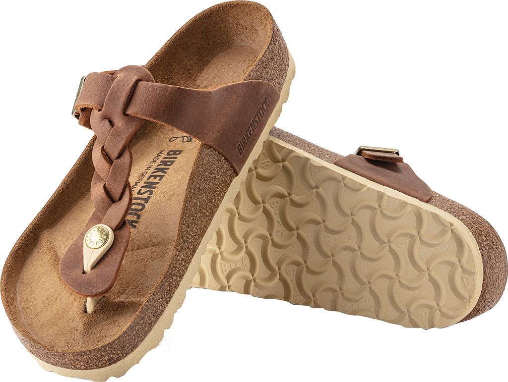 Gizeh Braid Oiled Leather Sandals - Women's|-|Sandales en Cuir huilé Gizeh Braid - Femme sold by The Last Hunt