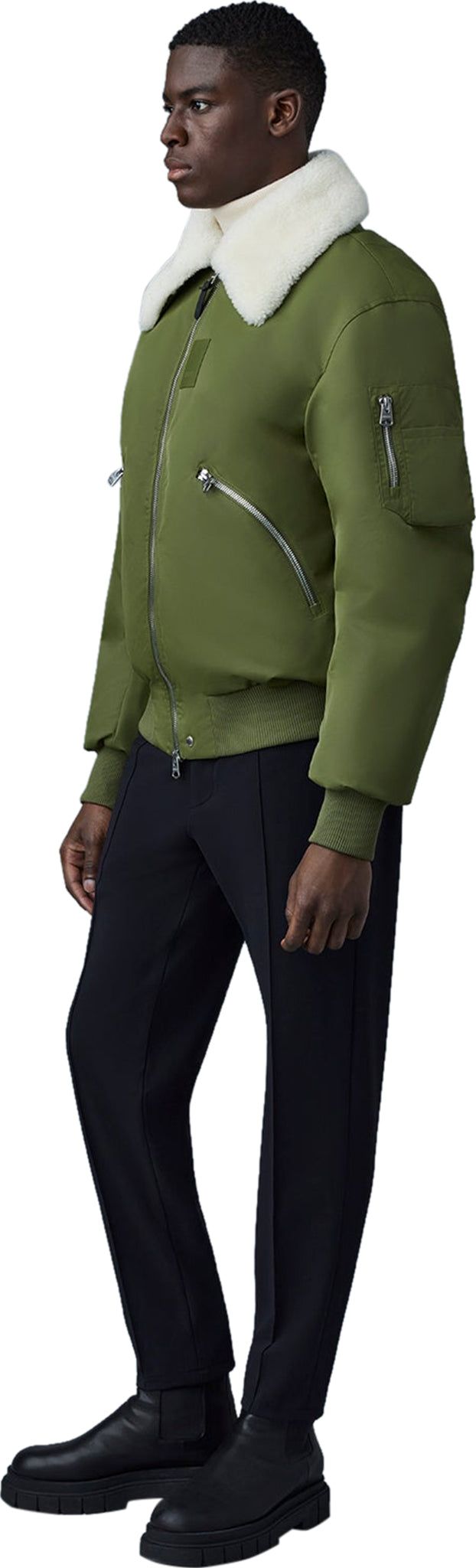 Francis Down Bomber Jacket with Shearling Collar - Men's|-|Blouson aviateur en duvet avec col de rason Francis - Homme sold by The Last Hunt product image thumbnail 5