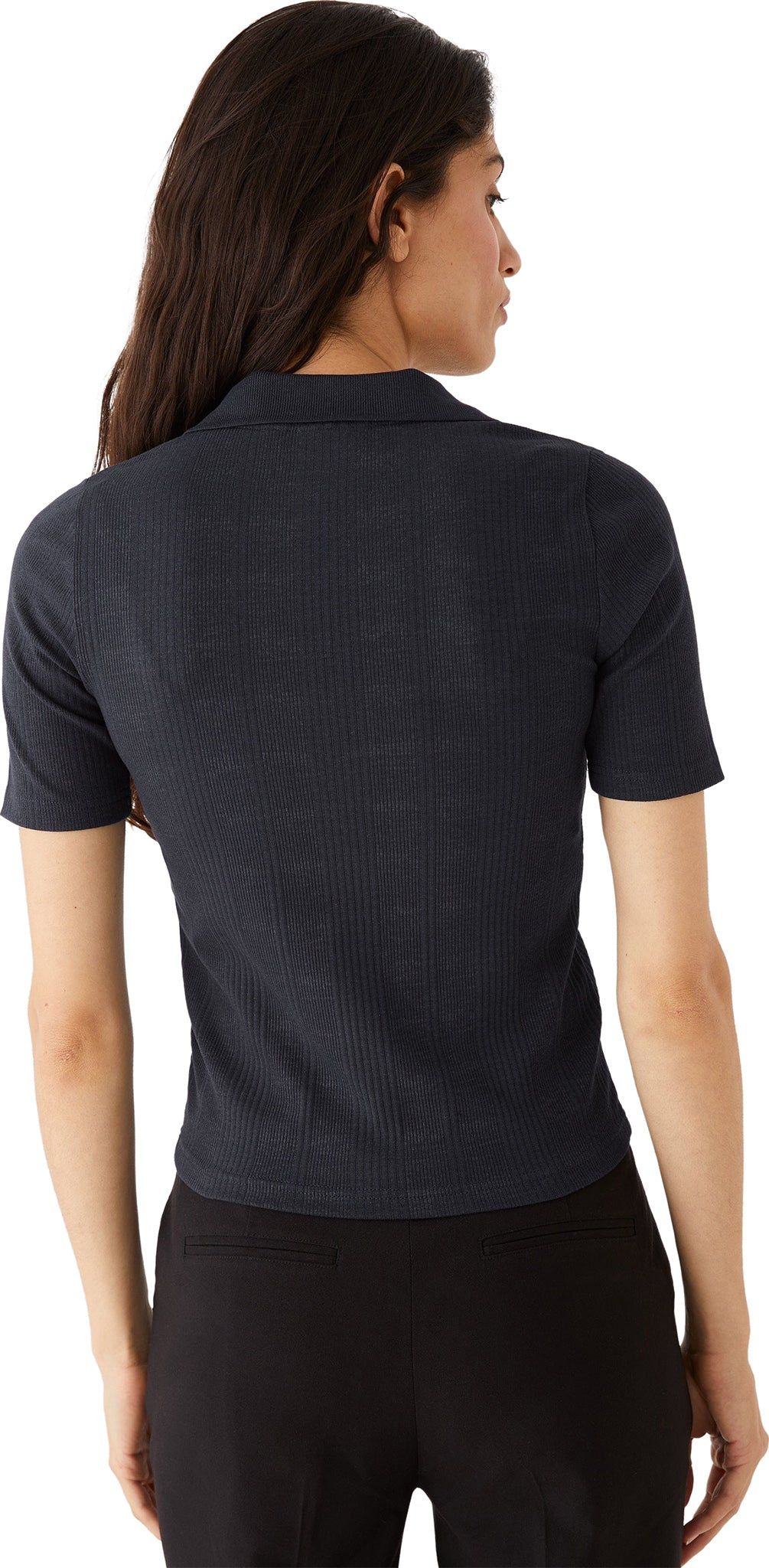 Ribbed Knit Polo - Women's|-|Polo en tricot côtelé - Femme sold by The Last Hunt product image thumbnail 5