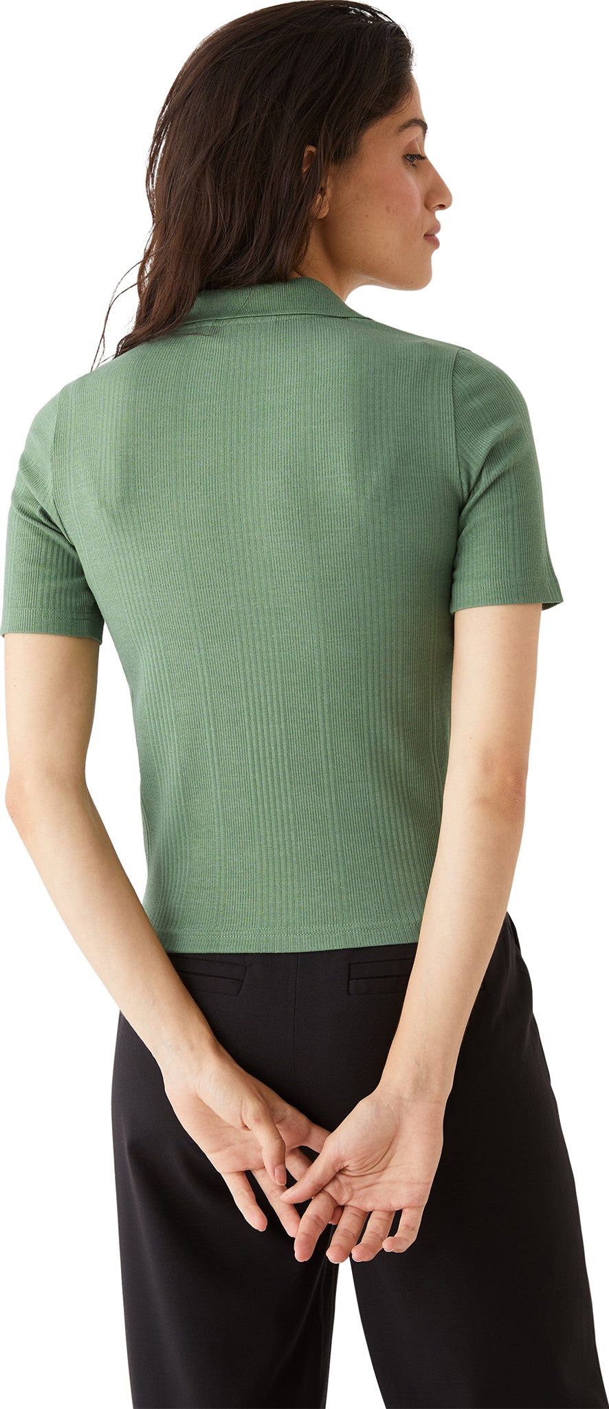 Ribbed Knit Polo - Women's|-|Polo en tricot côtelé - Femme sold by The Last Hunt product image thumbnail 2