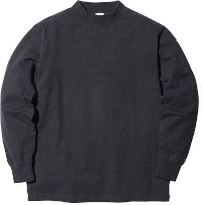 Recycled Cotton Mockneck Long Sleeve T-Shirt - Unisex|-|T-shirt à manches longues en coton recyclé - Unisexe sold by The Last Hunt