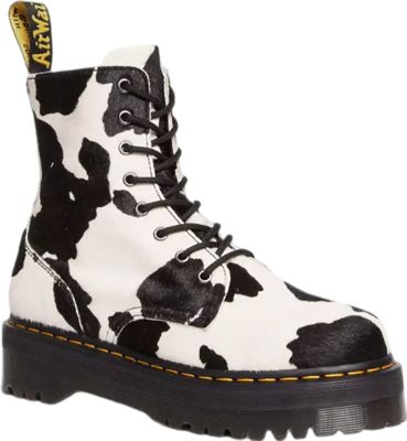 Jadon Hair-On Cow Print Platform Boots - Unisex|-|Bottes à plateforme à imprimé vache Hair-On Jadon - Unisexe sold by The Last Hunt