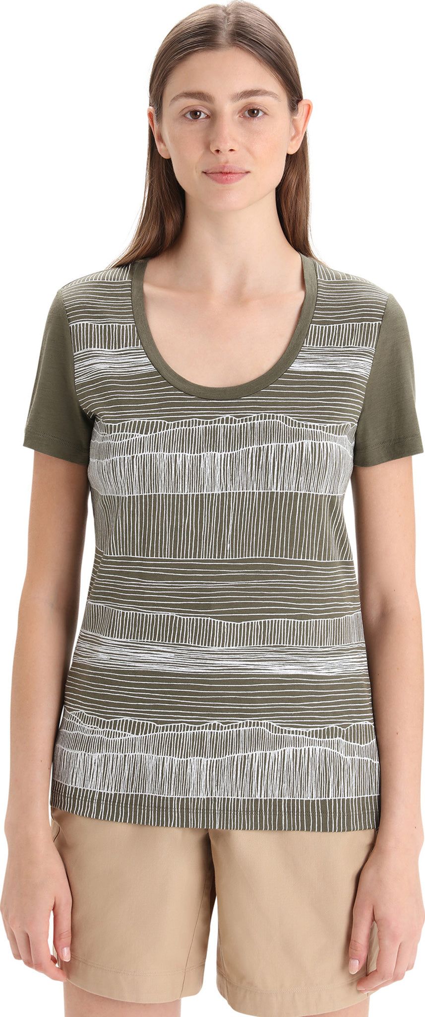 Tech Lite II Reflection Lines Merino Short Sleeve Scoop Neck T-Shirt - Women's|-|T-shirt en laine mérinos à manches courtes et encolure dégagée Reflection Lines Tech Lite II - Femme sold by The Last Hunt product image thumbnail 3