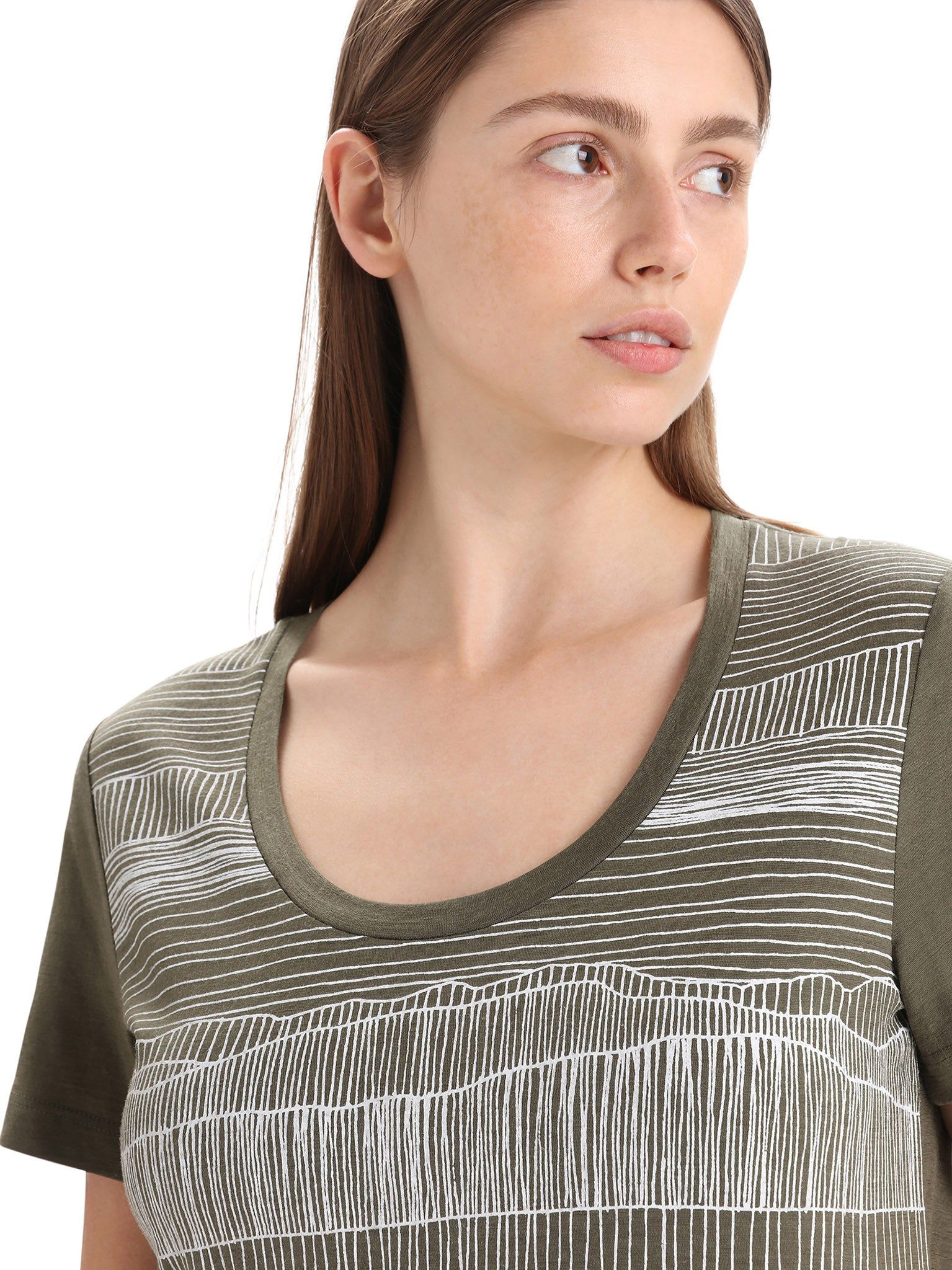 Tech Lite II Reflection Lines Merino Short Sleeve Scoop Neck T-Shirt - Women's|-|T-shirt en laine mérinos à manches courtes et encolure dégagée Reflection Lines Tech Lite II - Femme sold by The Last Hunt product image thumbnail 4