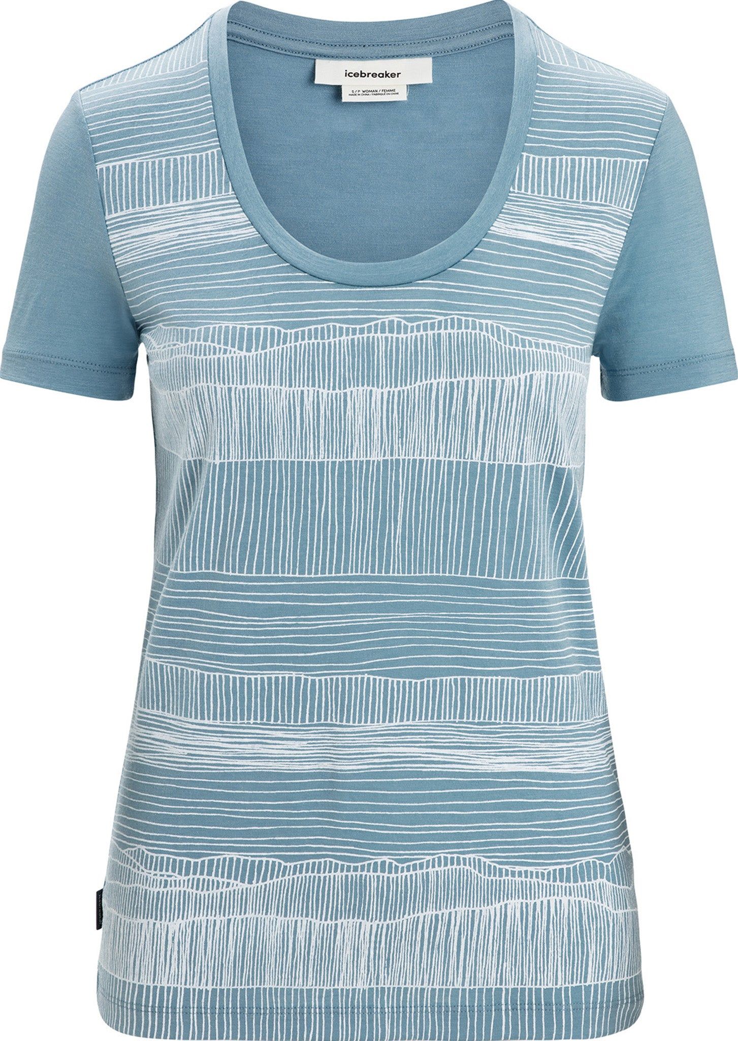 Tech Lite II Reflection Lines Merino Short Sleeve Scoop Neck T-Shirt - Women's|-|T-shirt en laine mérinos à manches courtes et encolure dégagée Reflection Lines Tech Lite II - Femme sold by The Last Hunt product image thumbnail 5