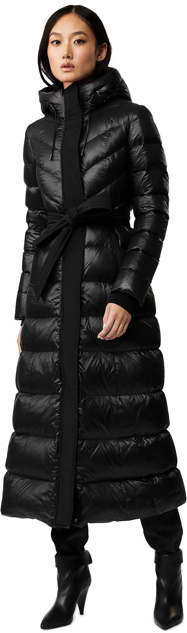 Calina Maxi Lightweight Down Coat with Sash Belt - Women's|-|Manteau Calina long de duvet léger avec ceinture - Femme sold by The Last Hunt