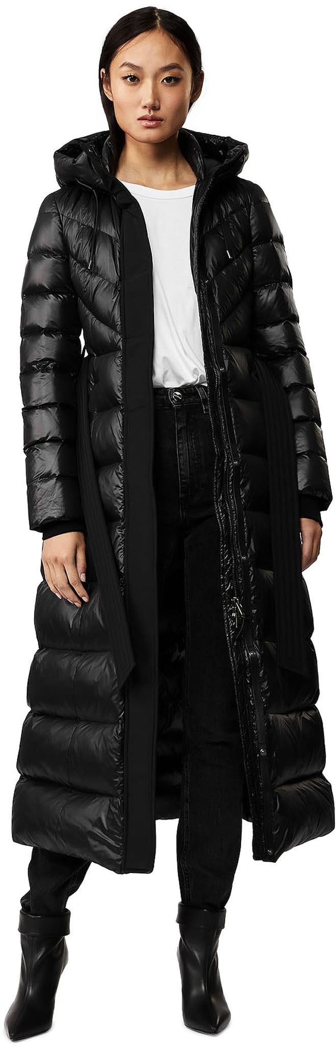 Calina Maxi Lightweight Down Coat with Sash Belt - Women's|-|Manteau Calina long de duvet léger avec ceinture - Femme sold by The Last Hunt product image thumbnail 2