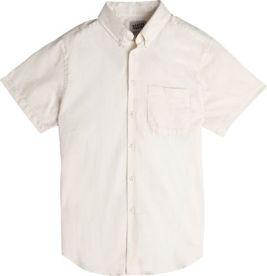 Easy Short Sleeve Shirt - Organic Cotton Twill - Ecru - Men's|-|Chemise à manches courtes Easy - Sergé de coton bio - Écru - Homme sold by The Last Hunt
