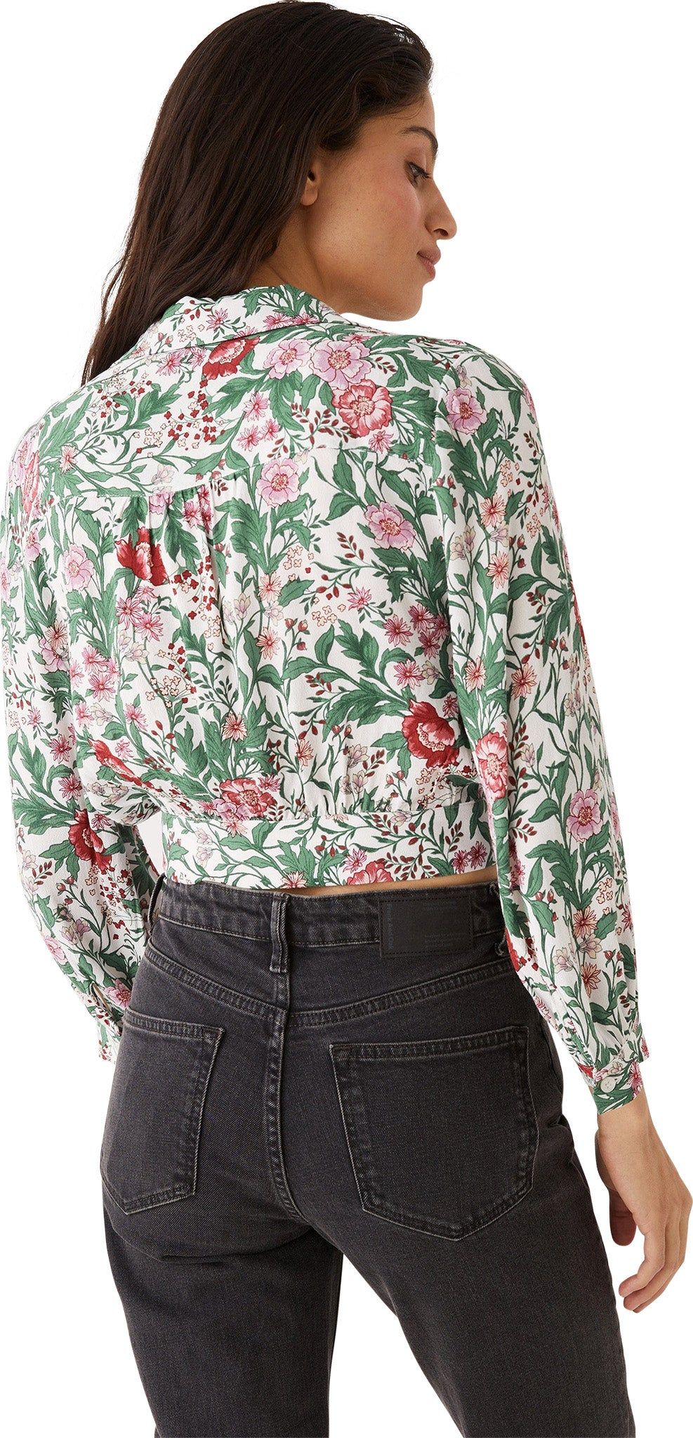 Botanical Print Wrap Top - Women's|-|Haut cache-cœur à imprimé botanique - Femme sold by The Last Hunt product image thumbnail 2