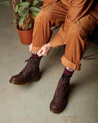 1460 Pascal Waxed Full Grain Boots - Men’s|-|Bottes 1460 Pascal en cuir ciré full grain à lacets - Homme sold by The Last Hunt