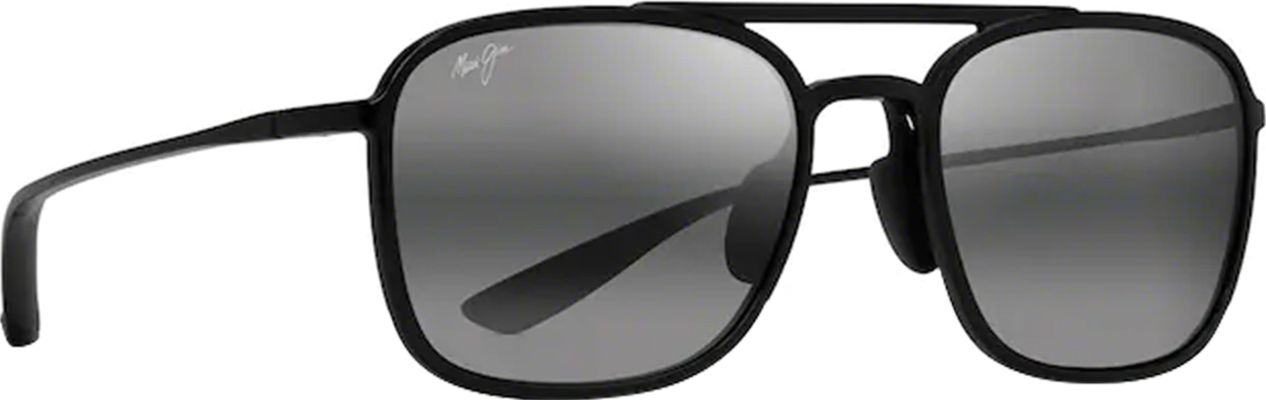 Keokea Aviator Sunglasses - Gloss Black - Neutral Grey Polarized Lens|-|Lunettes de soleil aviateur Keokea - Gloss Black - Lentilles polarisées Neutral Grey made by Maui Jim