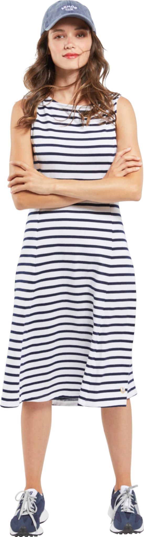 Rustic Cotton Striped Tank Dress - Women's|-|Robe débardeur rayé en coton rustique - Femme sold by The Last Hunt product image thumbnail 3