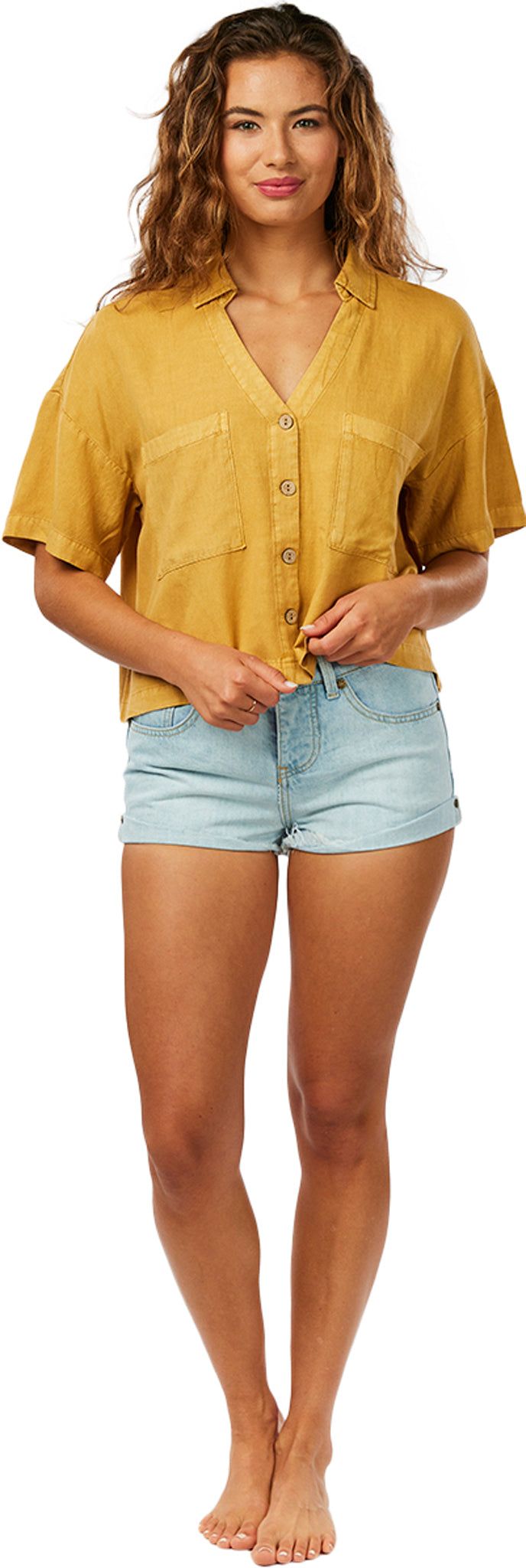 Premium Linen Blend Shirt - Women's|-|Chemise Premium en mélange lin - Femme sold by The Last Hunt product image thumbnail 4