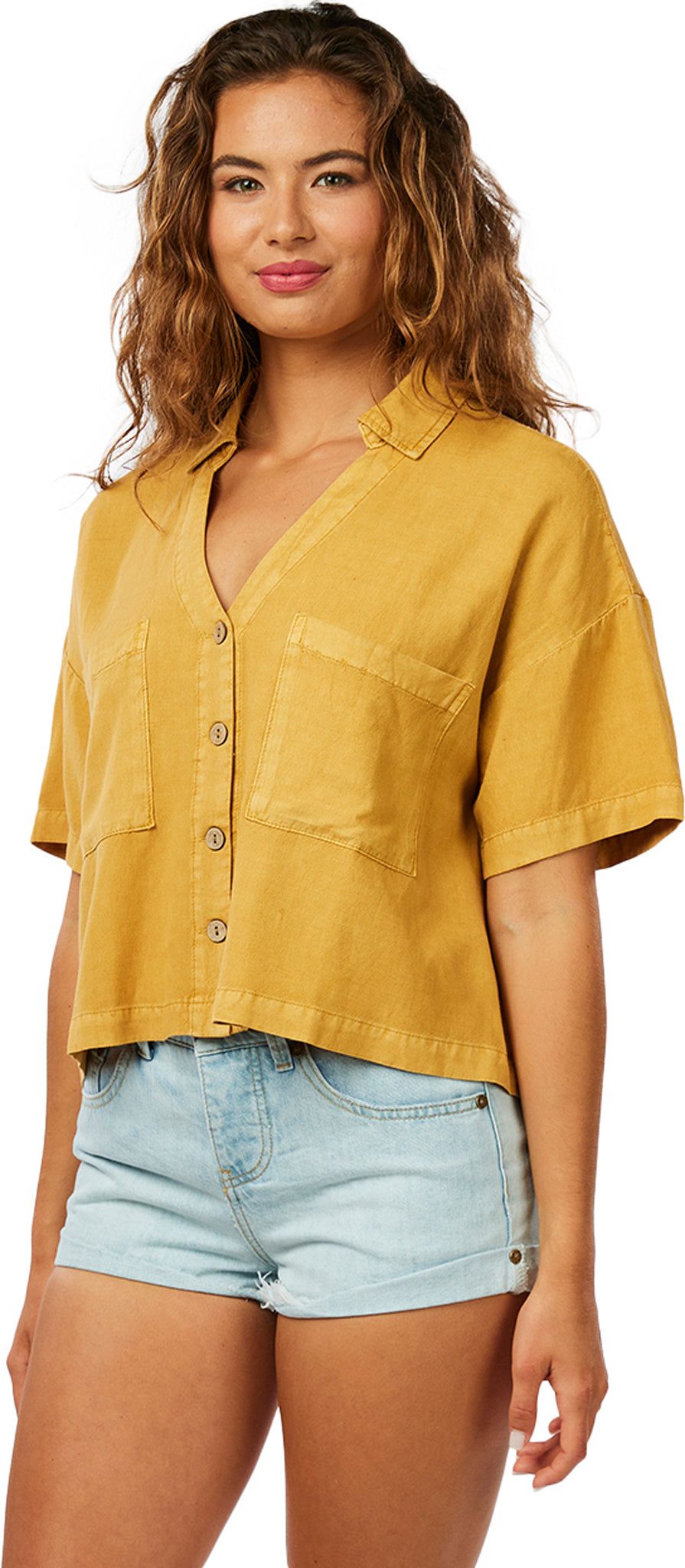 Premium Linen Blend Shirt - Women's|-|Chemise Premium en mélange lin - Femme sold by The Last Hunt product image thumbnail 5