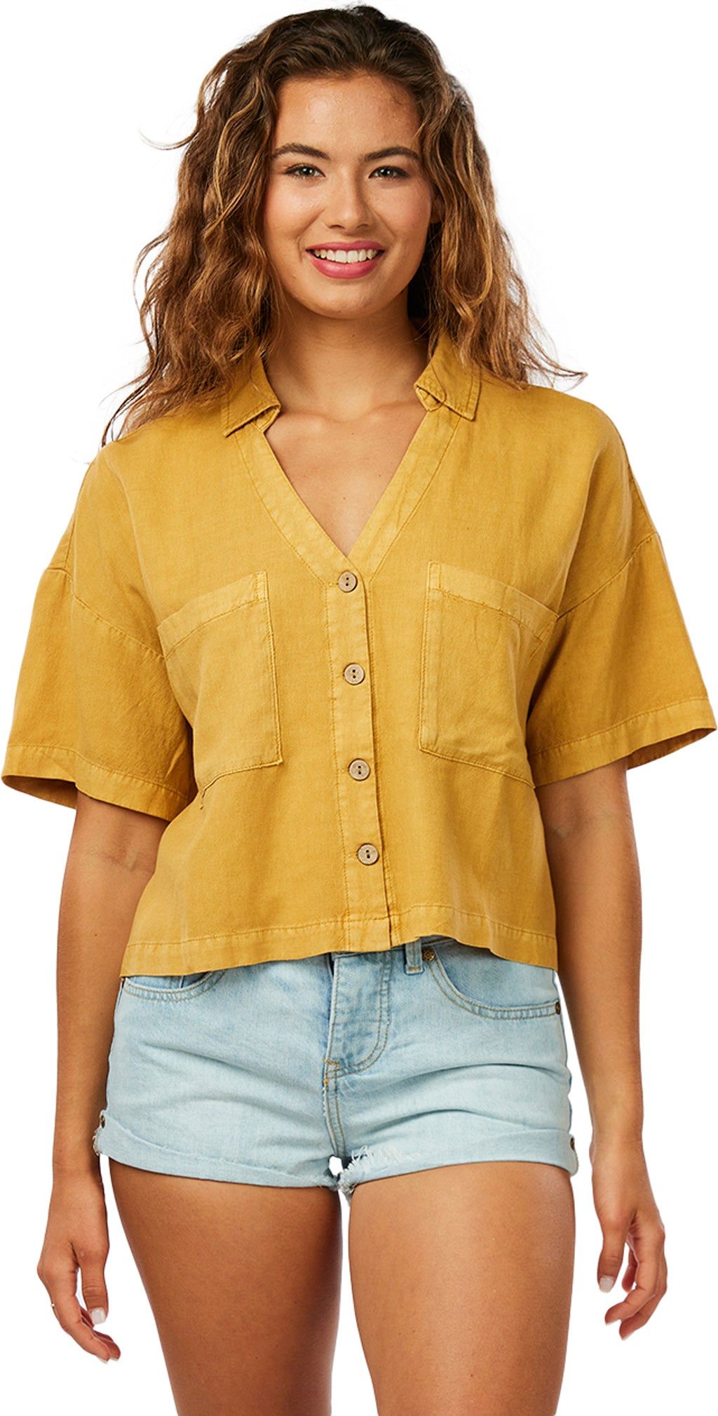 Premium Linen Blend Shirt - Women's|-|Chemise Premium en mélange lin - Femme sold by The Last Hunt