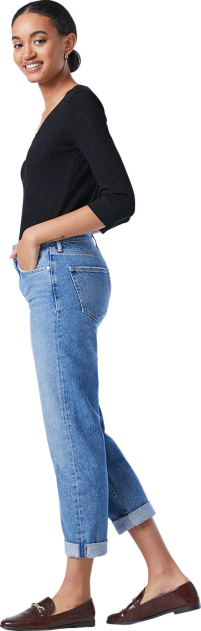 Soho High Rise Tapered Leg Jeans - Women's|-|Jean fuselé à taille haute Soho - Femme sold by The Last Hunt product image thumbnail 3