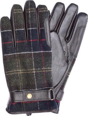 Newbrough Tartan Leather Gloves - Men's|-|Gants en cuir et tartan Newbrough - Homme sold by The Last Hunt