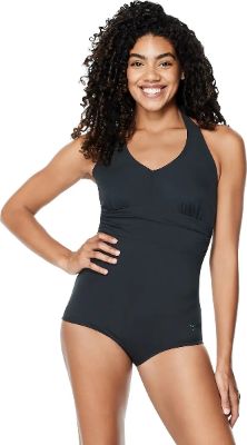 Solid Halter One Piece  Swimsuit - Women's|-|Maillot de bain une pièce Solid Halter - Femme sold by The Last Hunt