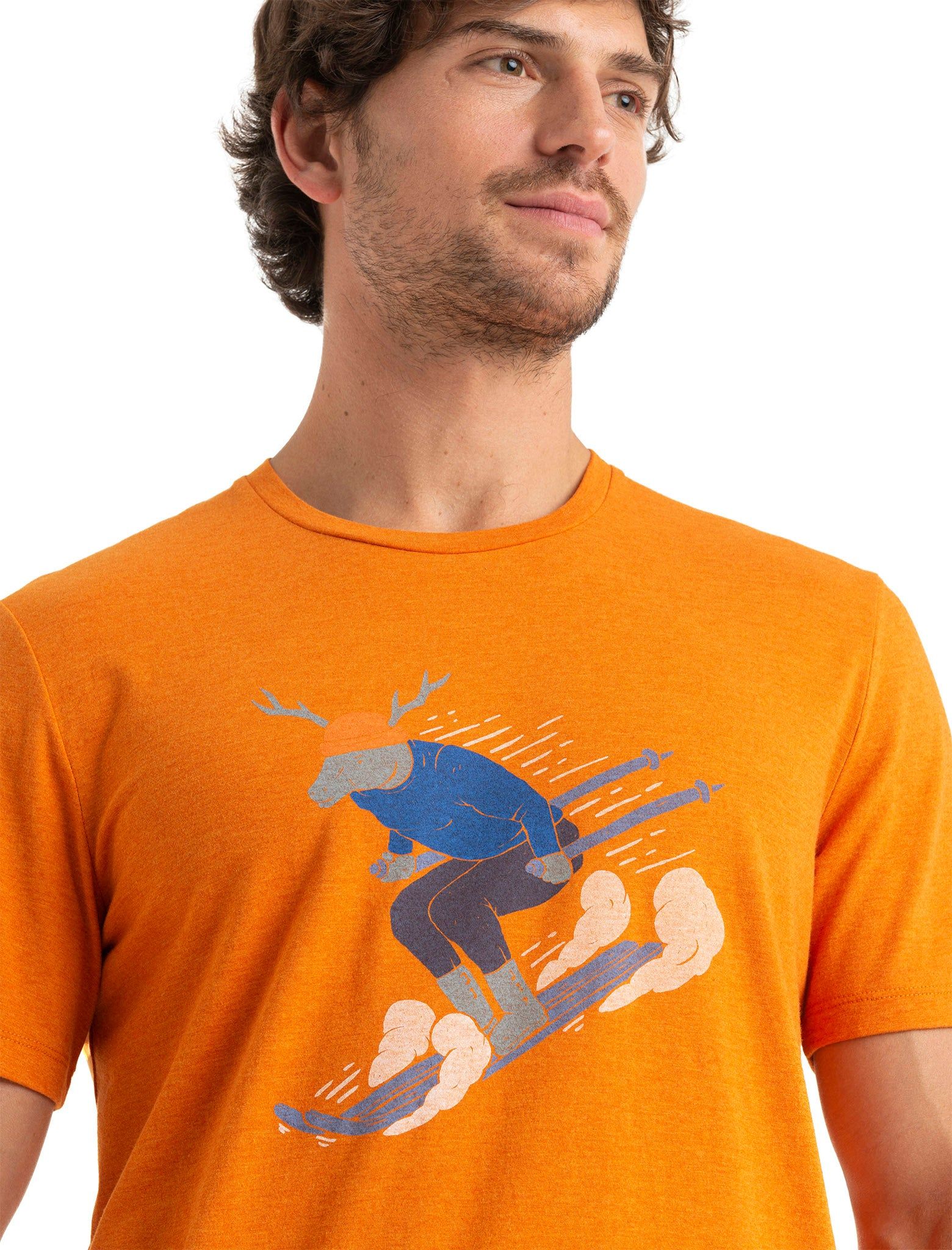 Central Classic Merino Ski Rider Short Sleeve T-Shirt - Men's|-|T-shirt à manches courtes en laine mérinos classique Ski Rider Central - Homme sold by The Last Hunt product image thumbnail 5